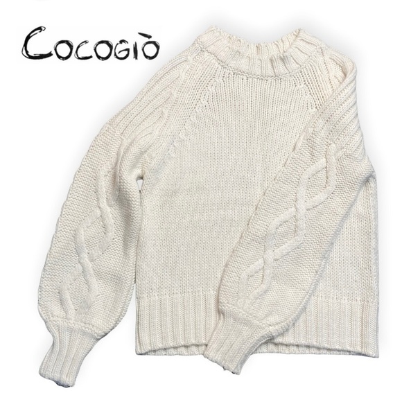Anthropologie Sweaters - Anthropologie Cocogio Made in Italy Cable Knit Alpaca Sweater